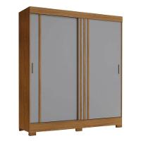 Guarda Roupa Solteiro B353 Nature Off White Cinza Flex - Briz Móveis - 6