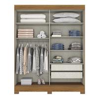 Guarda Roupa Solteiro B353 Nature Off White Cinza Flex - Briz Móveis - 7