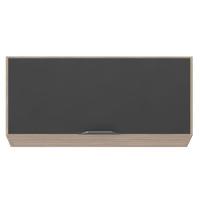 Armário Aéreo Para Cozinha Firenze 1 Porta Avena Grafito - Demóbile - 4