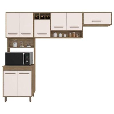 Cozinha 3 Peças Barcelona Carvalho Oak Off White - Poliman
