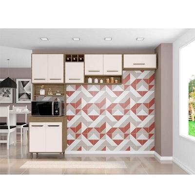 Cozinha 3 Peças Ambiente Barcelona Carvalho Oak Off White - Poliman