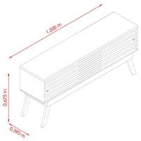 Rack Bancada Ambiente Frizz 1.5 Cinamomo Off White - Madetec - 2