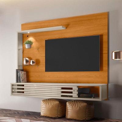 Estante Home Theater Suspenso Ambiente Frizz Select Cinamomo Off White - Madetec