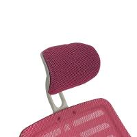 Kit 4 Cadeiras Escritório Diretor Tela Mesh Com Encosto De Cabeça Rosa