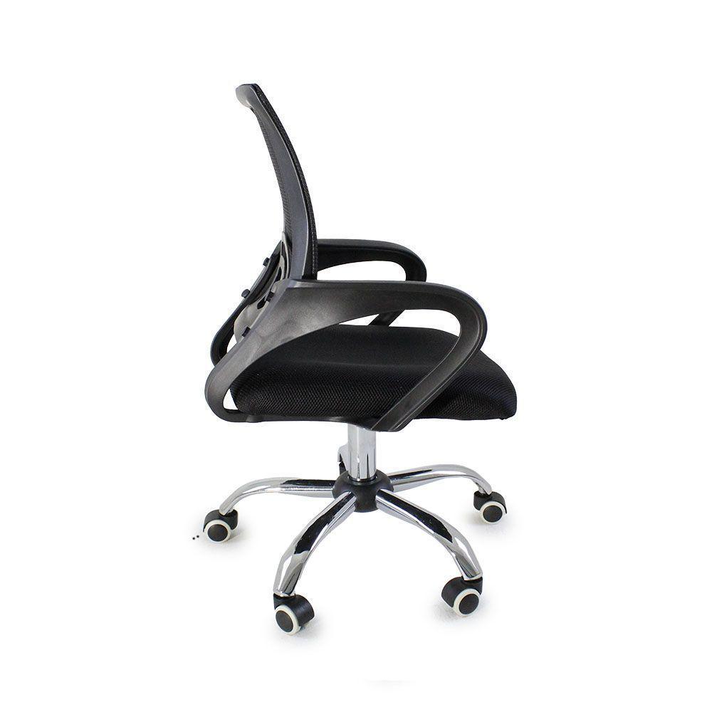 Kit 2 Cadeiras De Escritório Begonia Tela Mesh Ergonômico Preto - 6