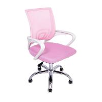 Kit 2 Cadeiras De Escritório Begonia Tela Mesh Ergonômico Rosa - 7