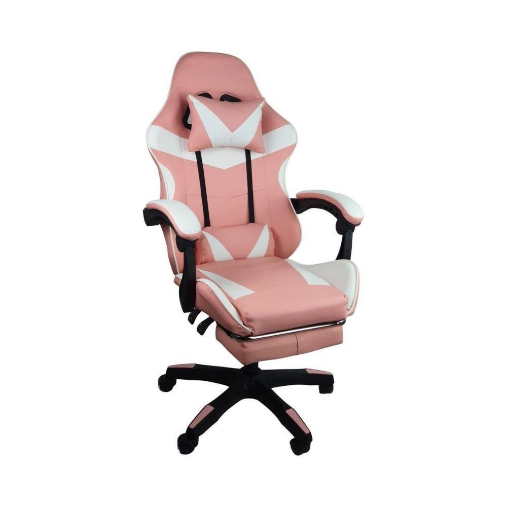 Cadeira Gamer Stillus Ergonômica Com Apoio Para Os Pés Rosa Chiclete - 10