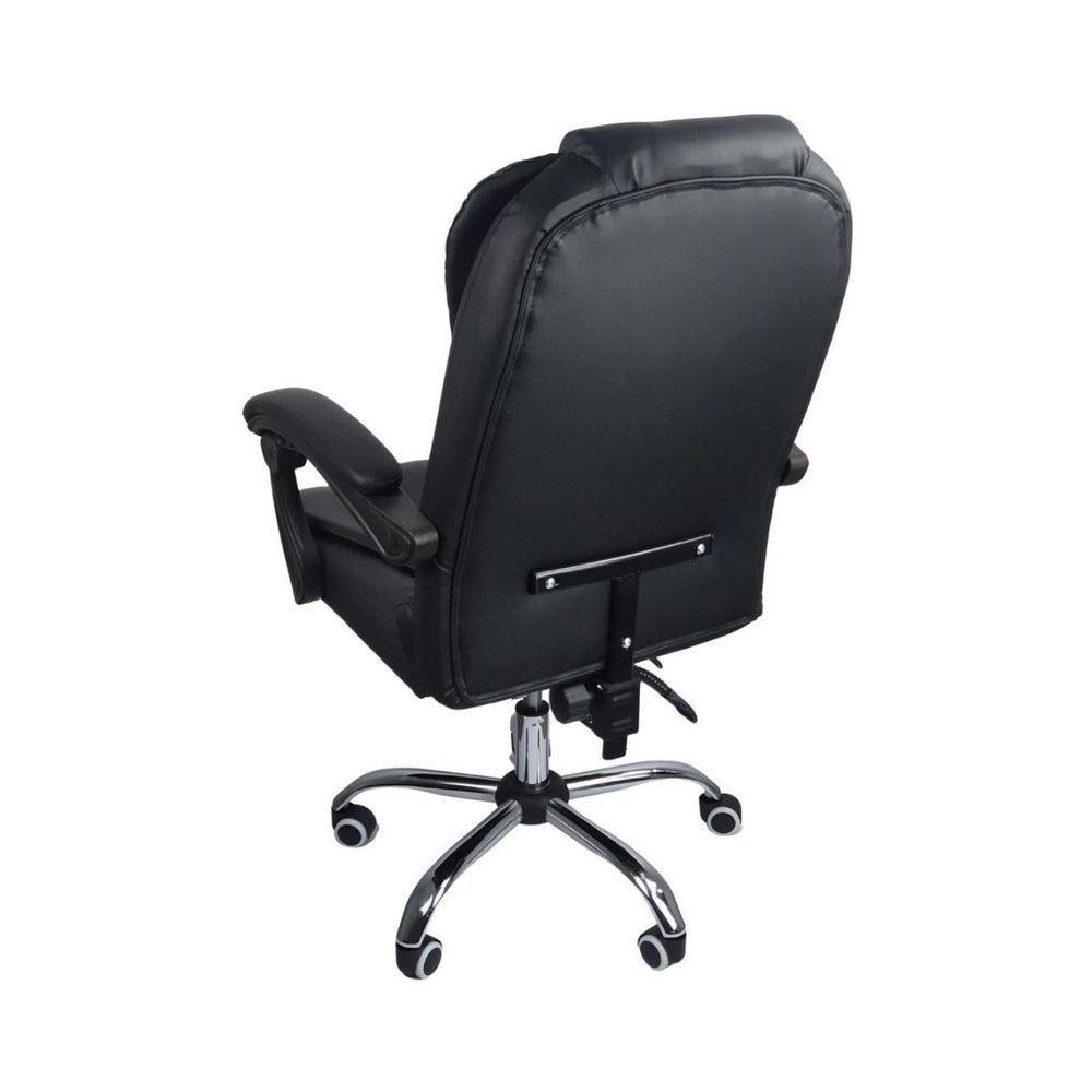 Cadeira De Escritório Presidente Reclinável Ergonômica Preto - 2