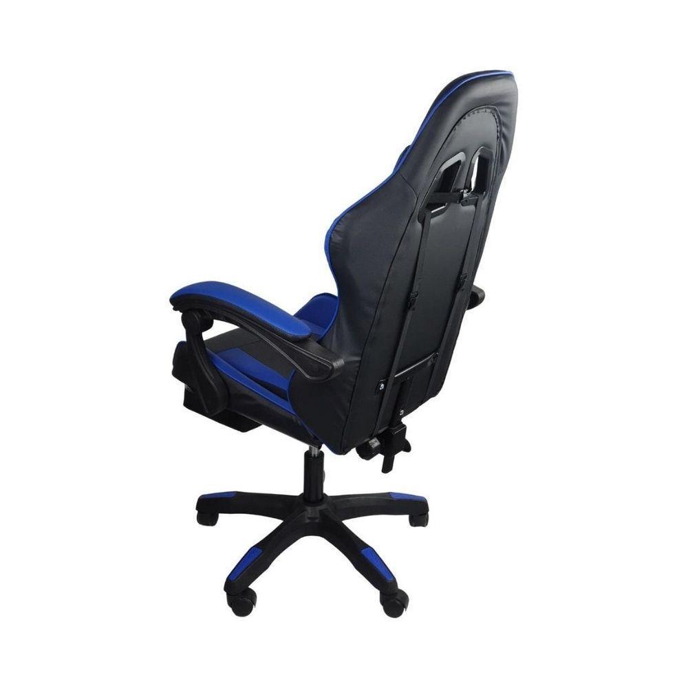 Kit 2 Cadeiras Gamer Stillus Ergonômica Com Apoio Para Os Pés Azul - 2