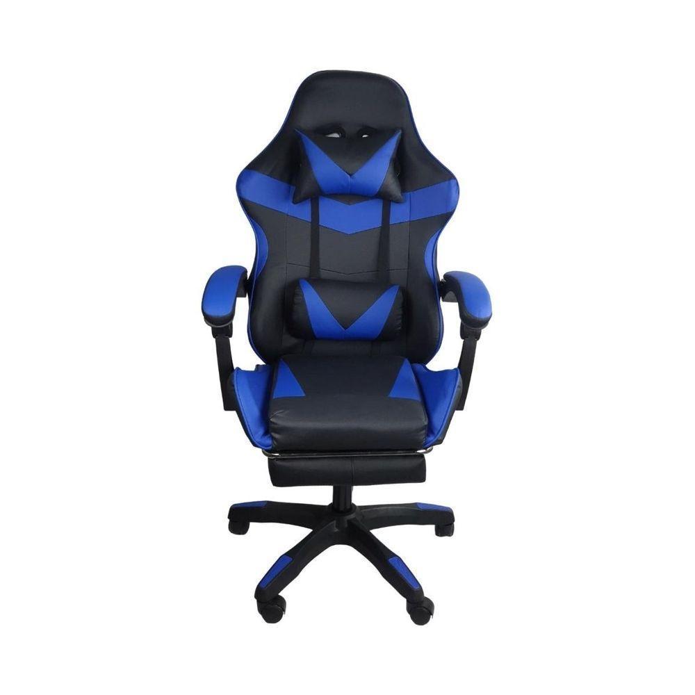 Kit 2 Cadeiras Gamer Stillus Ergonômica Com Apoio Para Os Pés Azul - 5