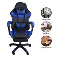 Kit 2 Cadeiras Gamer Stillus Ergonômica Com Apoio Para Os Pés Azul - 9