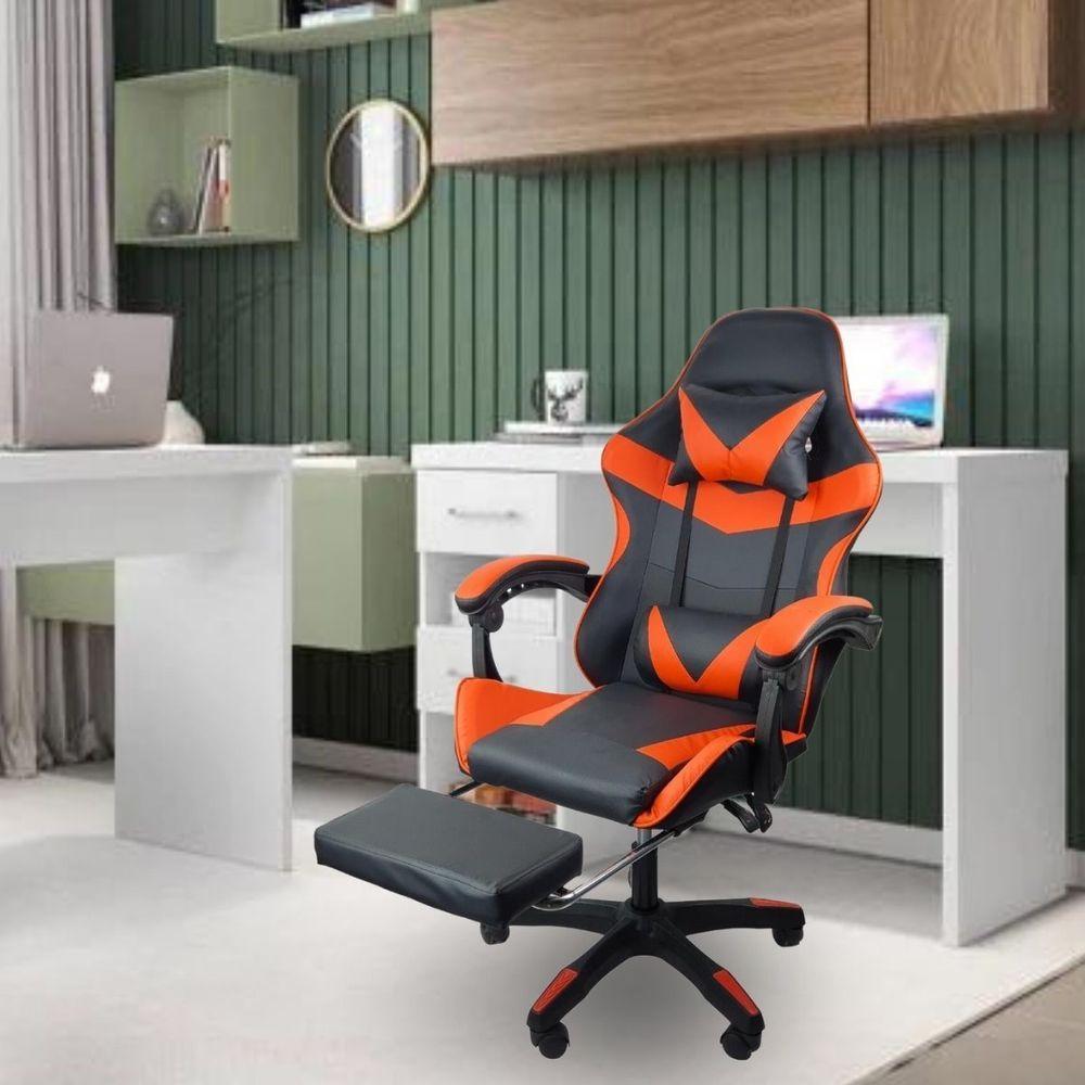 Cadeira Gamer Stillus Ergonômica Com Apoio Para Os Pés Vermelho - 7