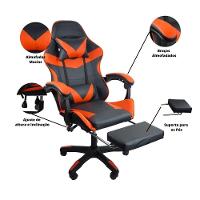 Cadeira Gamer Stillus Ergonômica Com Apoio Para Os Pés Vermelho - 8