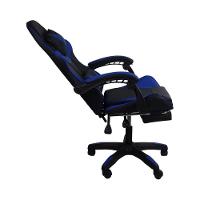 Cadeira Gamer Stillus Ergonômica Com Apoio Para Os Pés Azul
