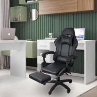 Kit 2 Cadeiras Gamer Stillus Ergonômica Com Apoio Para Os Pés Preto - 7