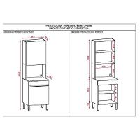 Armário Paneleiro Line Micro-ondas Gris - Kits Paraná - 2