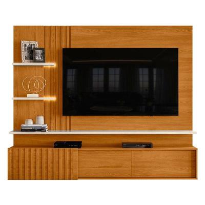 Estante Home Theater Suspenso Atena Com Aparador Estoril E Mesa De Centro Indianápolis Cinamomo Off White - Madetec