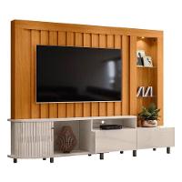 Estante Home Theater Le Mans Com Aparador Estoril Cinamomo Off White - Madetec - 6
