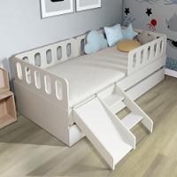 Bicama Solteiro Mdf Bp Com Escadinha/escorrega 03 Grades E Cabeceira Megamobilia - 1