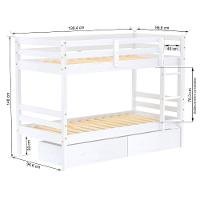 Beliche Infantil Dreams Com 02 Gavetas Madeira Maciça Branco Megamobilia