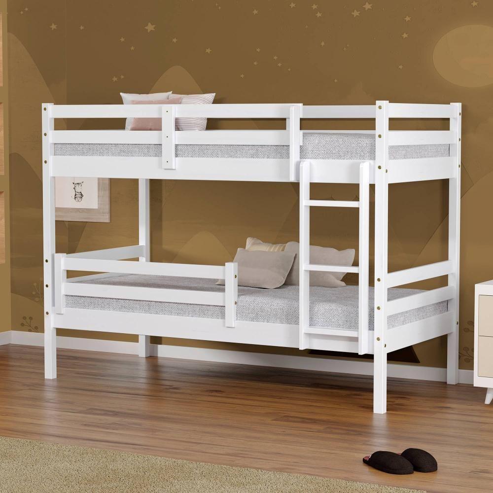 Beliche Infantil Dreams Com Grade De Proteção Madeira Maciça Branco Megamobilia - 1