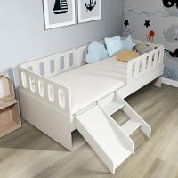 Cama Solteiro Mdf Bp Com Escadinha/escorrega 03 Grades E Cabeceira Megamobilia - 1