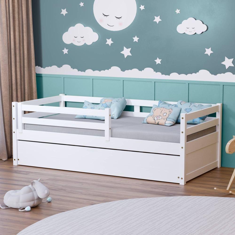 Bicama Infantil Dreams Com Grade De Proteção Madeira Maciça Branco Megamobilia - 6