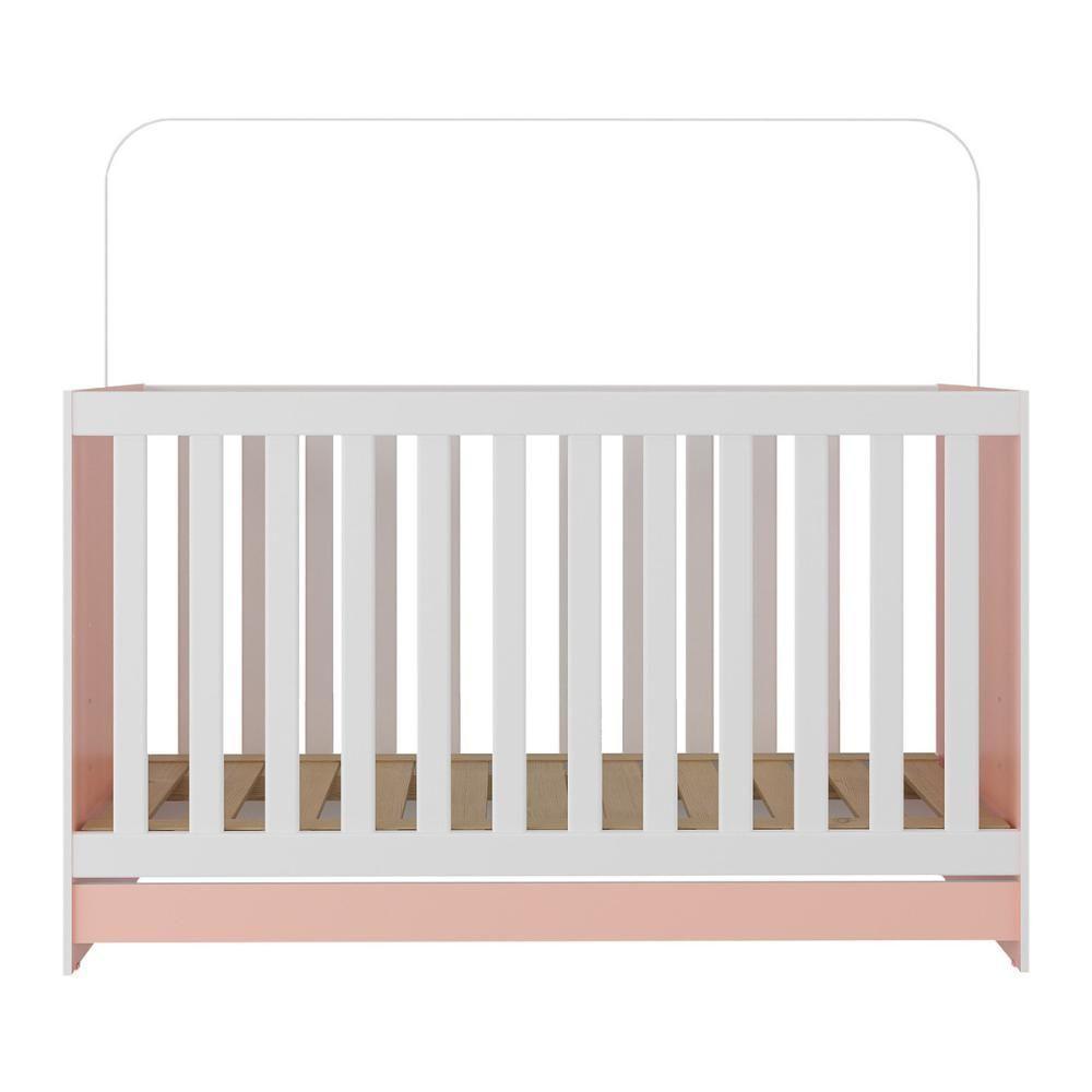 Berço 3 Em 1 Para Colchão 130 X 60cm Doce De Leite Multimóveis Mp0527r Rosa - 3