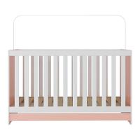 Berço 3 Em 1 Para Colchão 130 X 60cm Doce De Leite Multimóveis Mp0527r Rosa - 3