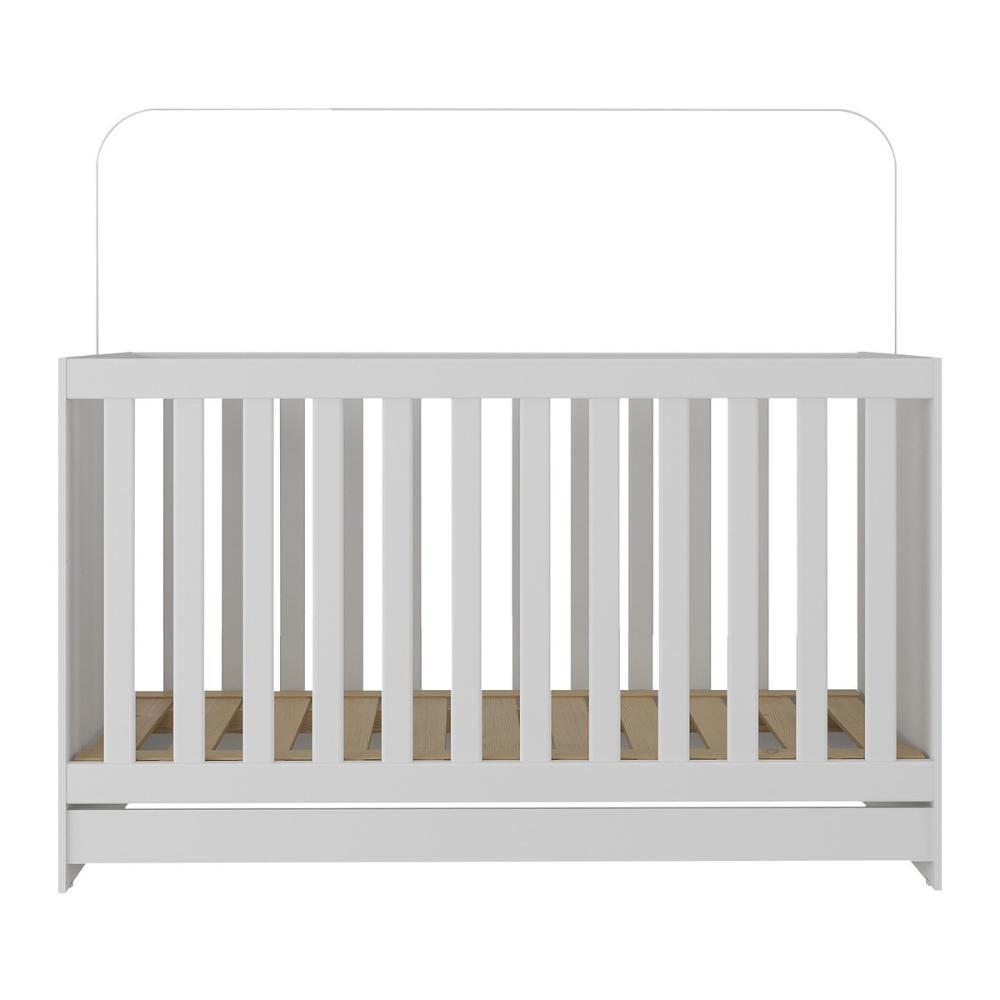 Berço 3 Em 1 Para Colchão 130 X 60cm Doce De Leite Multimóveis Mp0527r Branco - 3