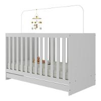 Berço 3 Em 1 Para Colchão 130 X 60cm Doce De Leite Multimóveis Mp0527r Branco - 1