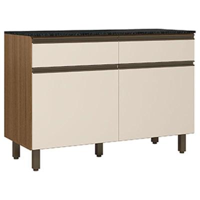 Balcão De Cozinha Porto 120cm Carvalho Off White - Poliman