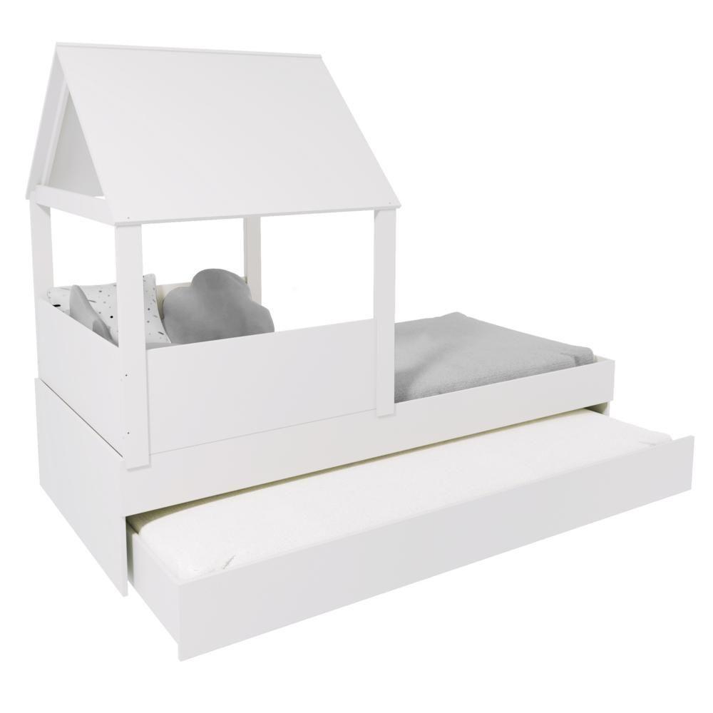 Bicama Casinha Com Telhado Mdf Branco Mobilistore - 4