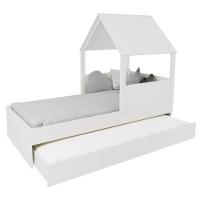 Bicama Casinha Com Telhado Mdf Branco Mobilistore - 2