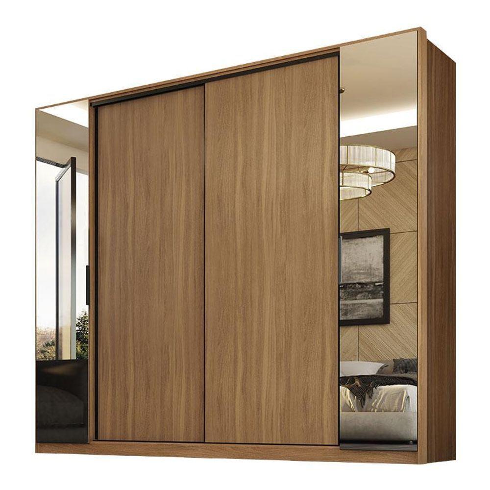 Cômoda átria E Guarda Roupa Casal Laredo Amêndola Touch Nude Prime Flex - Demartez - 6