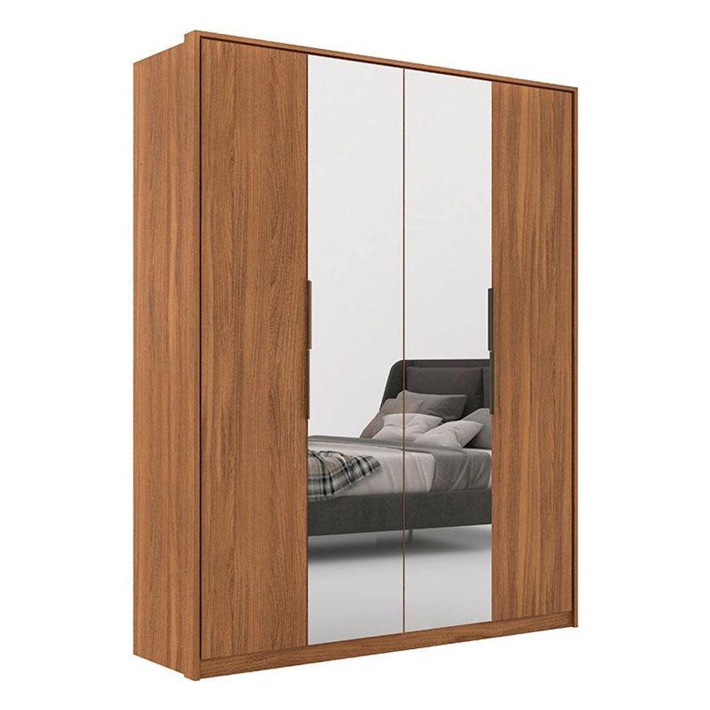 Guarda Roupa Casal Attore 4 Portas 2 Portas Em Espelho Amendola - Demartêz - 1