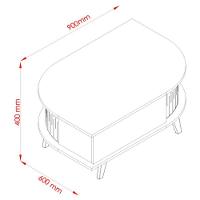Estante Home Theater Le Mans Com Mesa De Centro Indianápolis Cinamomo Off White - Madetec