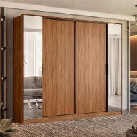 Guarda Roupa Casal Laredo Nogueira Nude Prime Tx Flex Com Espelho Demóbile - Demartêz - 2