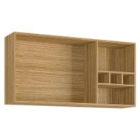 Armário Aéreo Ametista 3 Portas E 3 Garrafas 120 Cm Freijó Gris - Kits Paraná - 3