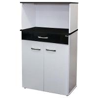 Balcão Multiuso Carina Branco Preto Flex - Ajl - 1