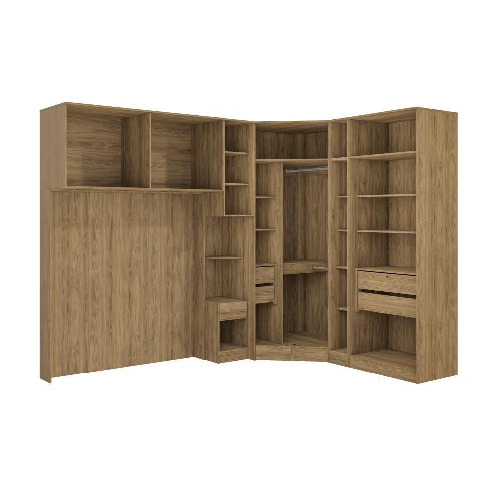 Quarto Modular Kappesberg Adapt Nogueira/azul Profundo 7 Peças 296cm X 210cm - 4