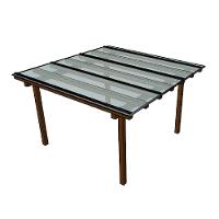 Kit Policarbonato Cristal 4mm 3,00m X 3,00m - Perfis Naturais - 1