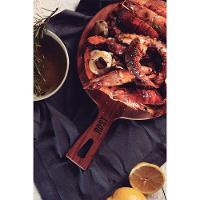 Fsc Tábua Tramontina Rost Redonda Em Madeira Jatobá Mesclada Com Cabo E Acabamento óleo 34x23 Cm