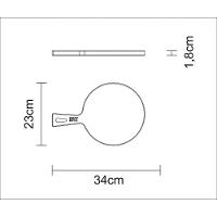 Fsc Tábua Tramontina Rost Redonda Em Madeira Jatobá Mesclada Com Cabo E Acabamento óleo 34x23 Cm - 5