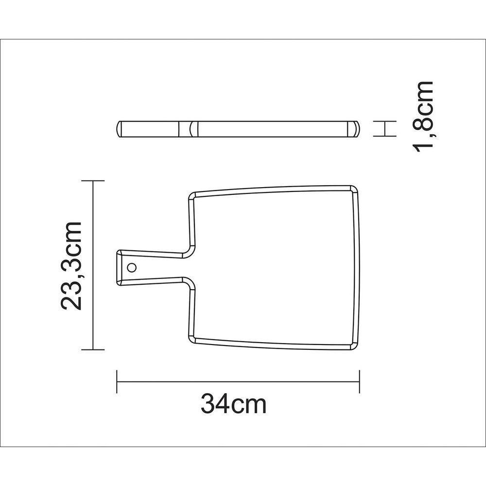 Fsc Tábua Retangular Tramontina Kitchen Em Madeira Teca Com Cabo 34x23 Cm - 6