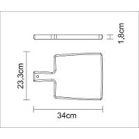 Fsc Tábua Retangular Tramontina Kitchen Em Madeira Teca Com Cabo 34x23 Cm - 6