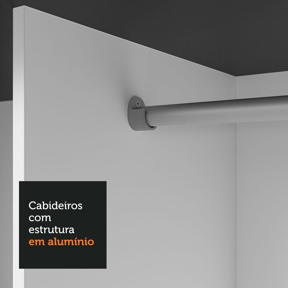 Guarda-roupa Casal 3 Portas De Correr Com Espelho Madesa - 4