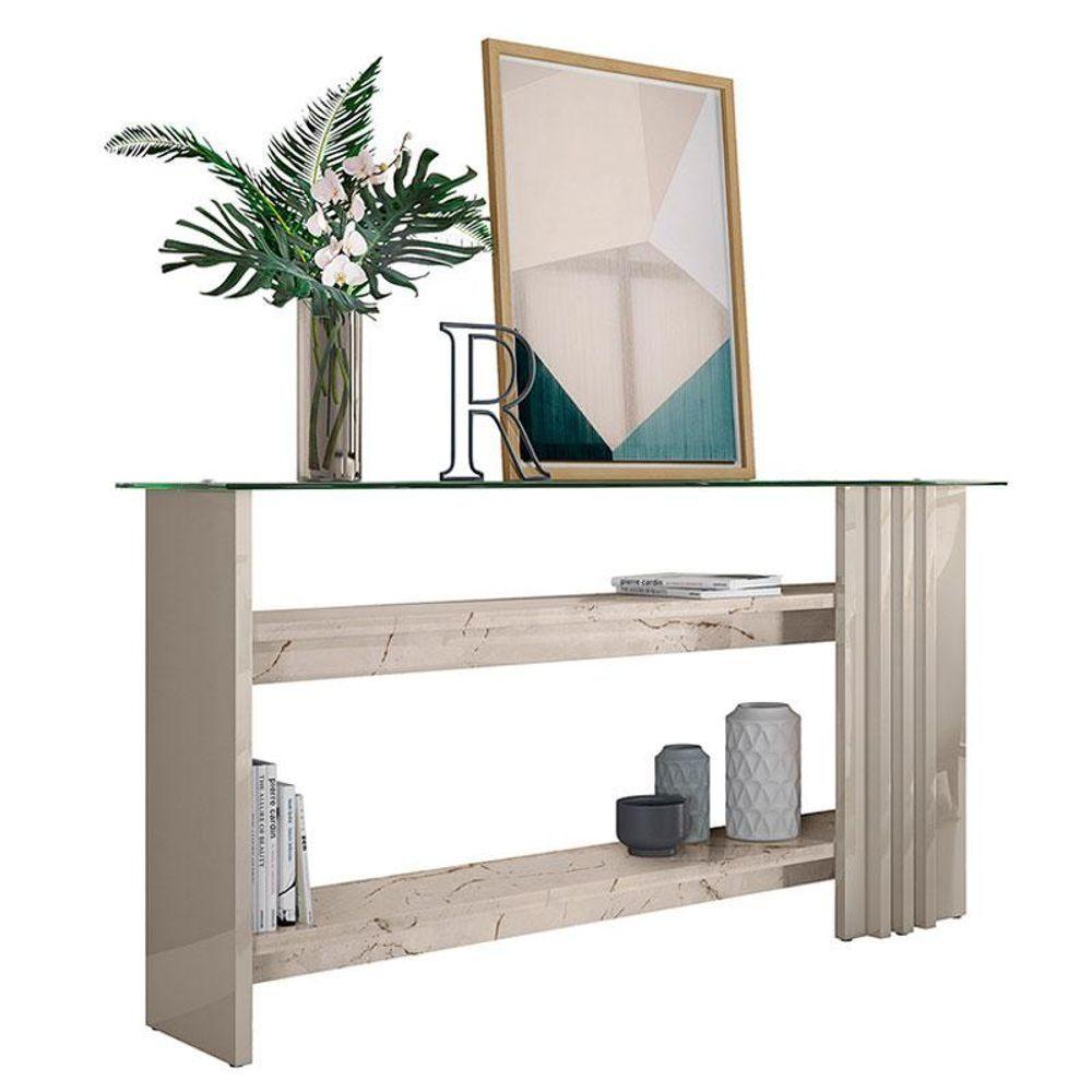 Rack Bancada Com Aparador Frizz Cross Calacata Off White - Madetec - 5