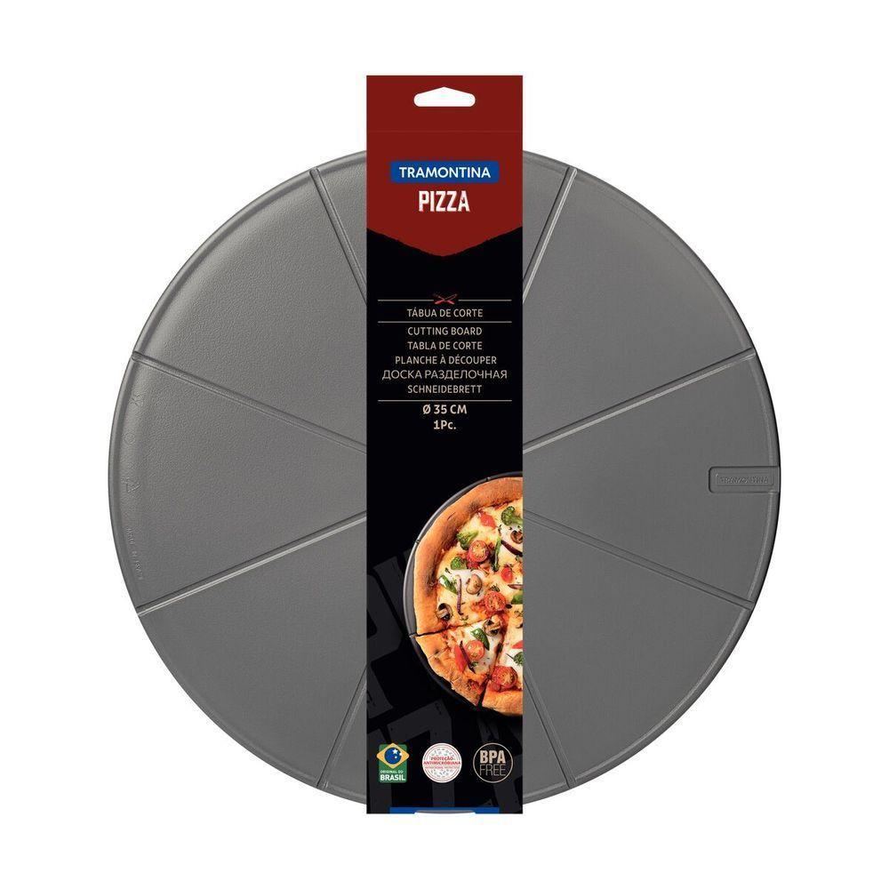Tábua De Corte Tramontina Pizza Em Polipropileno Cinza - 2