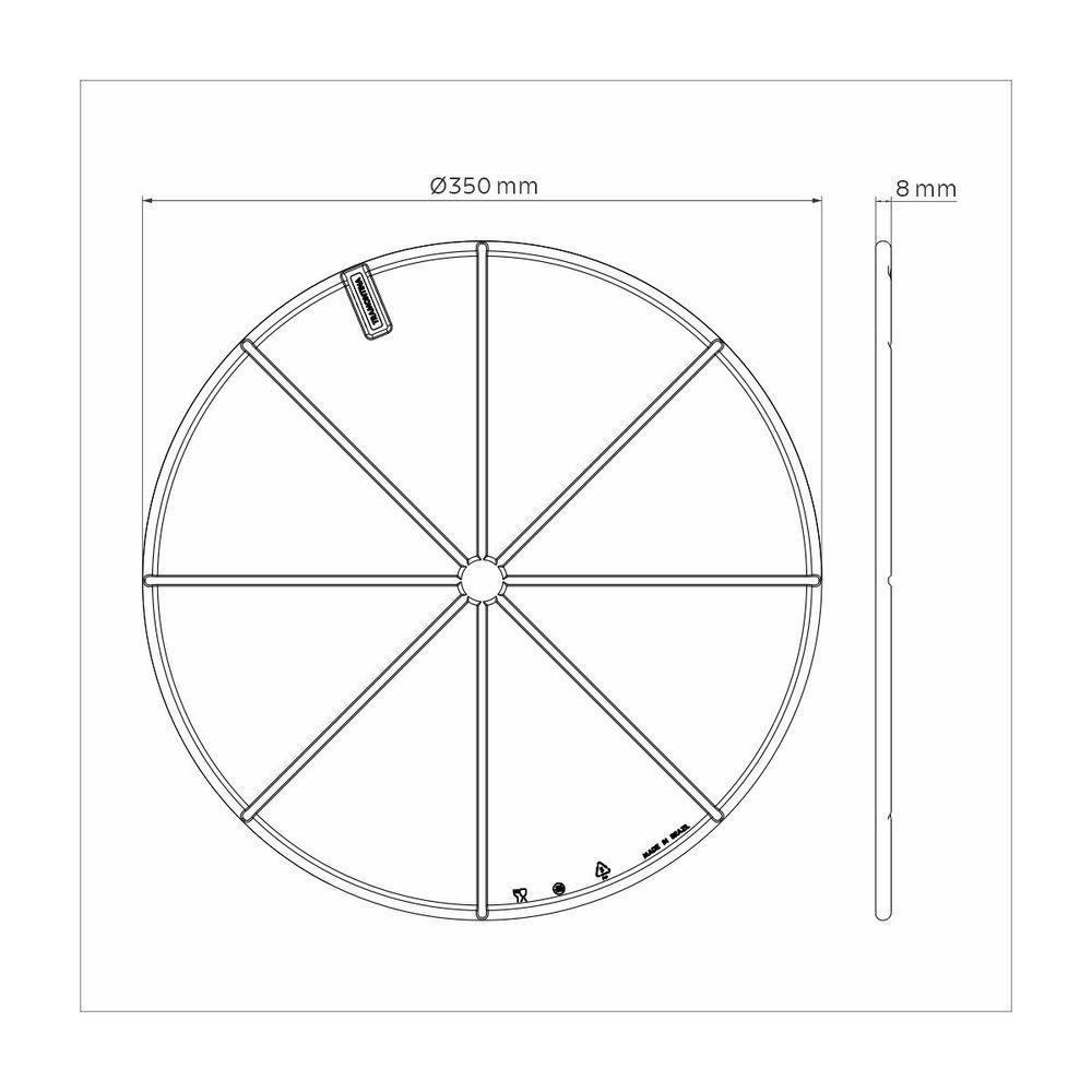 Tábua De Corte Tramontina Pizza Em Polipropileno Cinza - 5